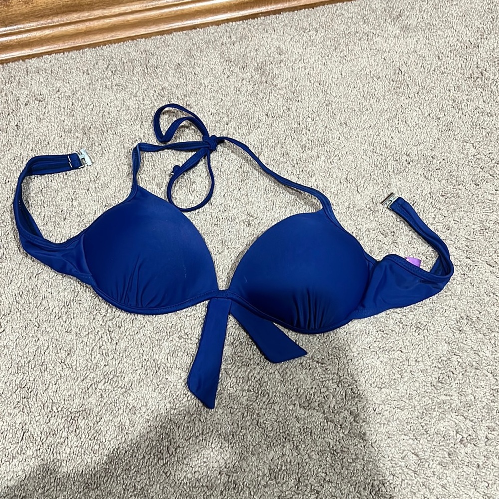 blue bikini top